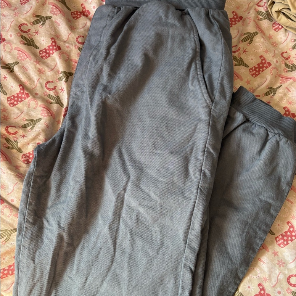 Men's Casual Blue Gray Joggers